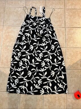 Charlie Paige Black and White Botanical Maxi
